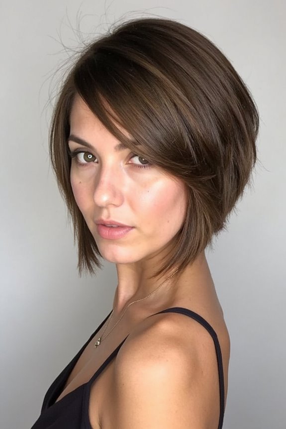 Top 22+ Short Inverted Bob Haircuts Trending in 2025 34 angled bob with layers