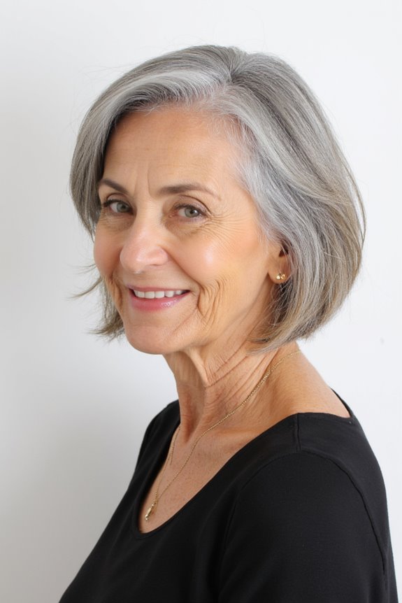 30+ Trendy Short Haircuts for Older Women With Fine Hair to Boost Volume in 2025 84 angled bob with volume