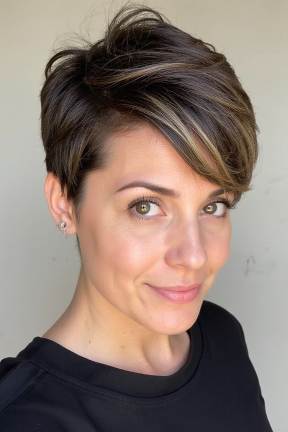 16+ Best Short Hair With Highlights in 2025 22 ash blonde choppy pixie