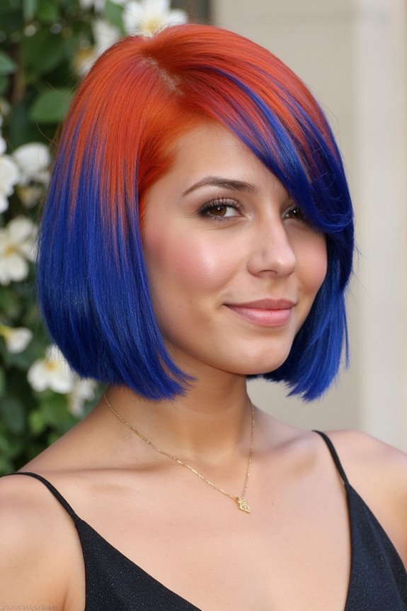 1 Prom Hairstyle for Short Hair Is Here (+35 More) in 2025 42 asymmetric bob bold colors