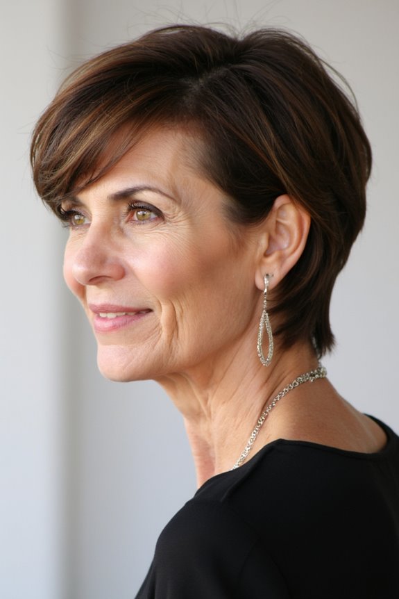 44+ Stylish & Fuss-Free Short Hairstyles for Women Over 50 in 2025 90 asymmetrical bangs for sophistication