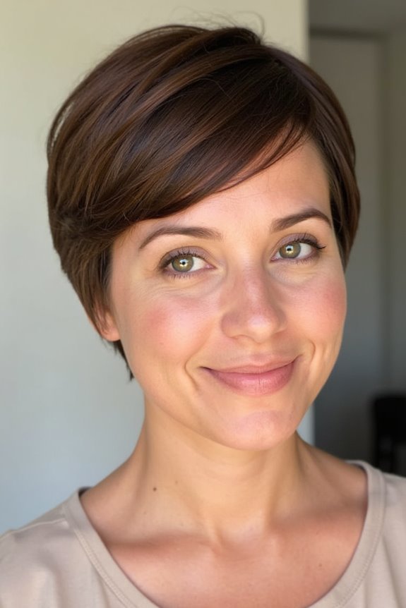 29+ Most Flattering Pixie Cuts for Oval Face Shapes in 2025 9 asymmetrical bangs pixie cut