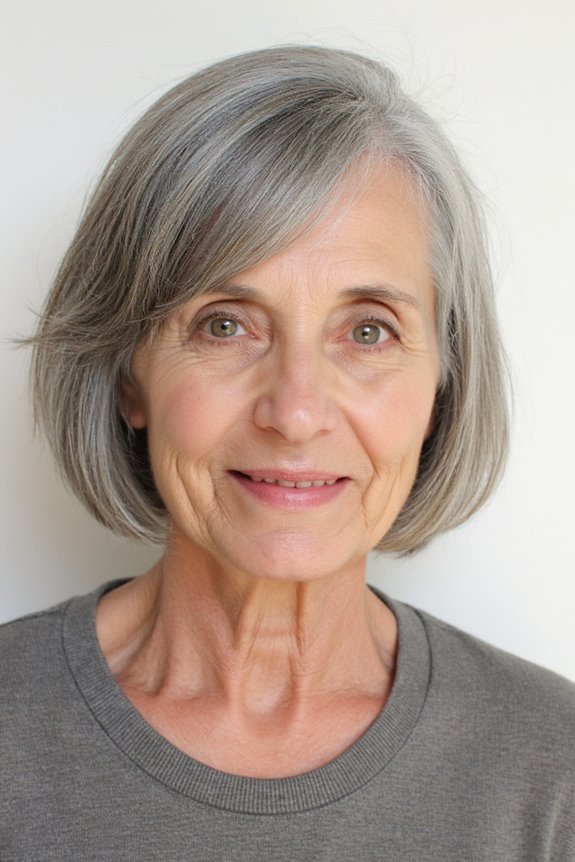 22+ No-Fuss, Yet Stylish Short Bob Haircuts for Women Over 70 in 2025 20 asymmetrical bob with bangs