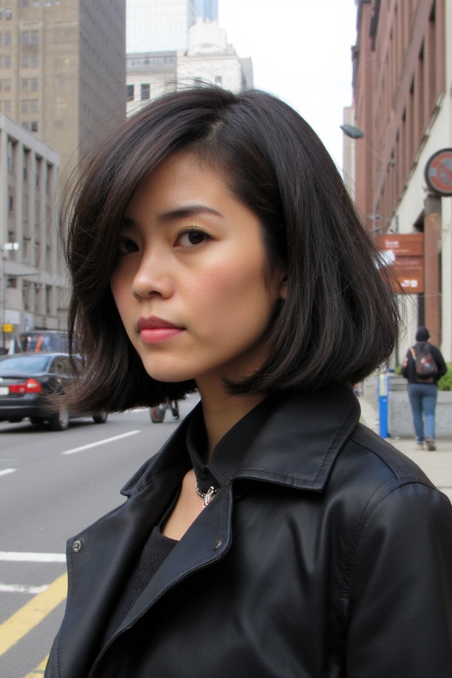 36+ Short Asymmetrical Bob Hairstyles Trending in 2025 61 asymmetrical bob with fringe