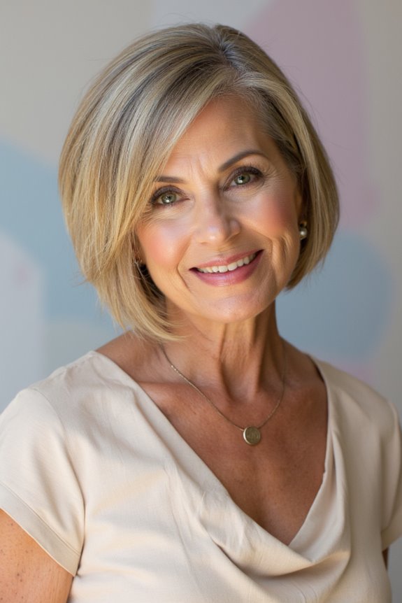 40+ Stunning Chin-Length Hairstyles Every Woman Over 60 Should Try in 2025 21 asymmetrical chin length bob elegance