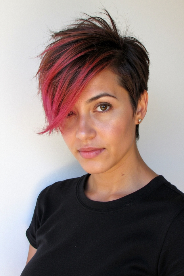 28+ Best Short Hair With Side Bangs Women Are Getting Right Now 2025 53 asymmetrical crop styling tips