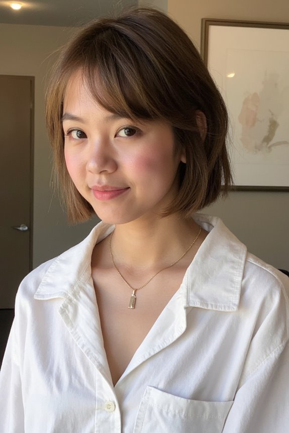 37+ Best Ways to Wear Curtain Bangs With Short Hair in 2025 40 asymmetrical curtain bangs hairstyle