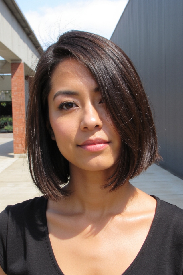 33+ Jaw-Length Bob Haircuts to See If You Want a Chic Crop in 2025 21 asymmetrical jaw length bob styling