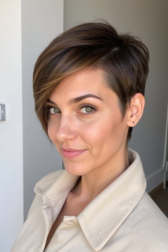 25+ Undercut Pixie Bob Haircuts To Consider for a Short & Easy Cut to Style in 2025 4 asymmetrical pixie bob elegance