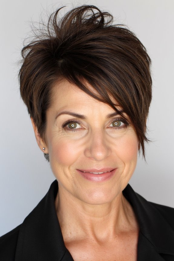 15+ Stylish Pixie Shag Haircuts for Women Over 40 to Try in 2025 17 asymmetrical pixie shag hairstyle