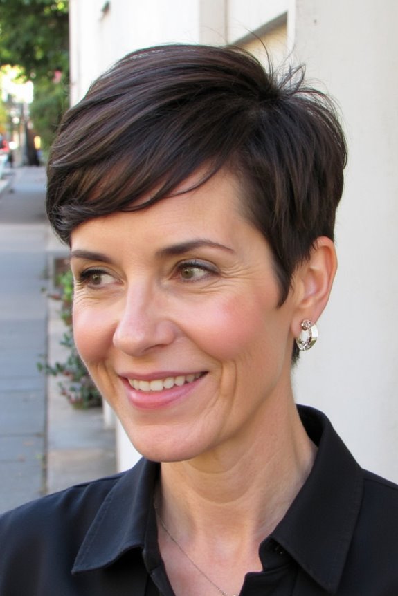 44+ Stylish & Fuss-Free Short Hairstyles for Women Over 50 in 2025 126 asymmetrical pixie with fringe