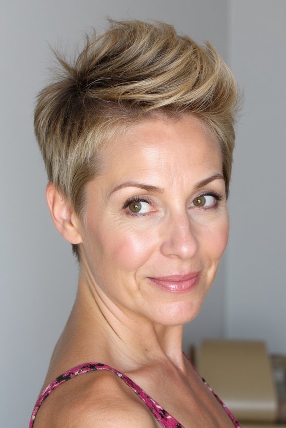 30+ Trendy Short Haircuts for Older Women With Fine Hair to Boost Volume in 2025 18 asymmetrical pixie with volume