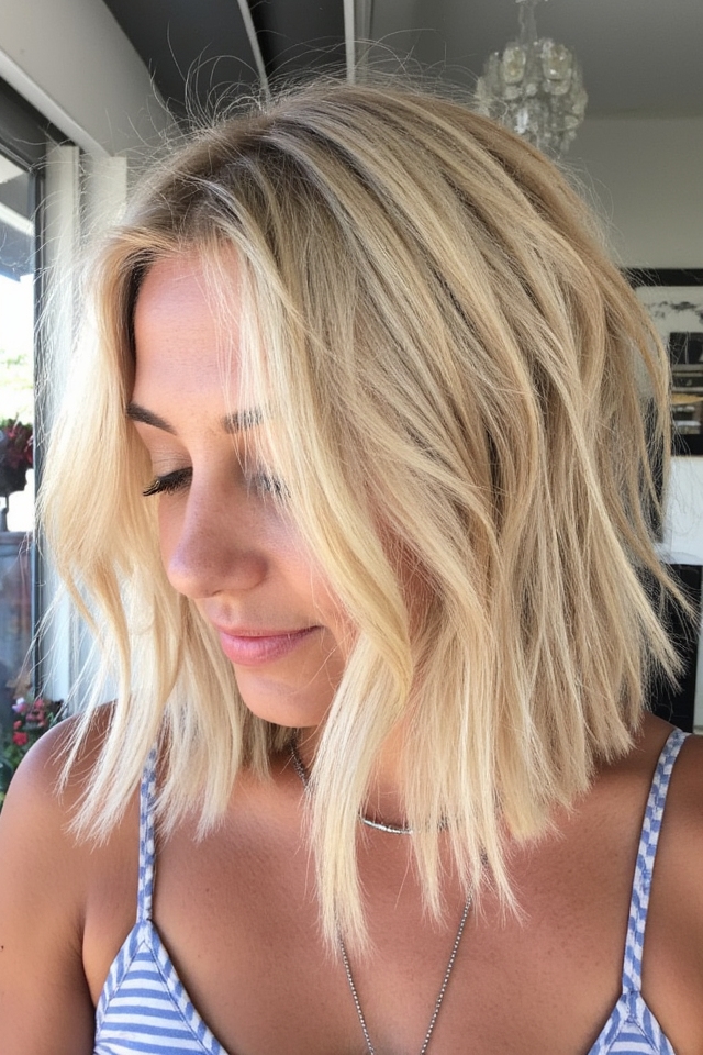 50+ Trendiest Short Blonde Bob Ideas Right Now 2025 79 beachy blonde bob waves