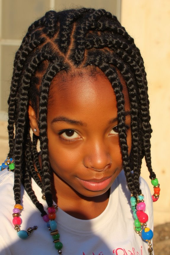 22+ Best Short Box Braids You Have to See in 2025 18 beaded short box braids