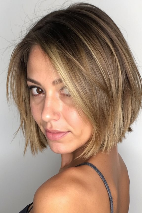 47+ Trendy Short Bob Haircuts & Hairstyles Women Are Getting in 2025 154 blended highlights for bob