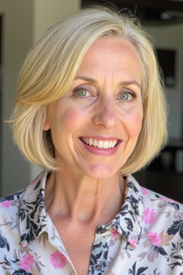 42+ Classic Short Bob Haircuts for Ladies Over 60 Who Want a Youthful Style in 2025 98 blonde highlights rejuvenate classic bob