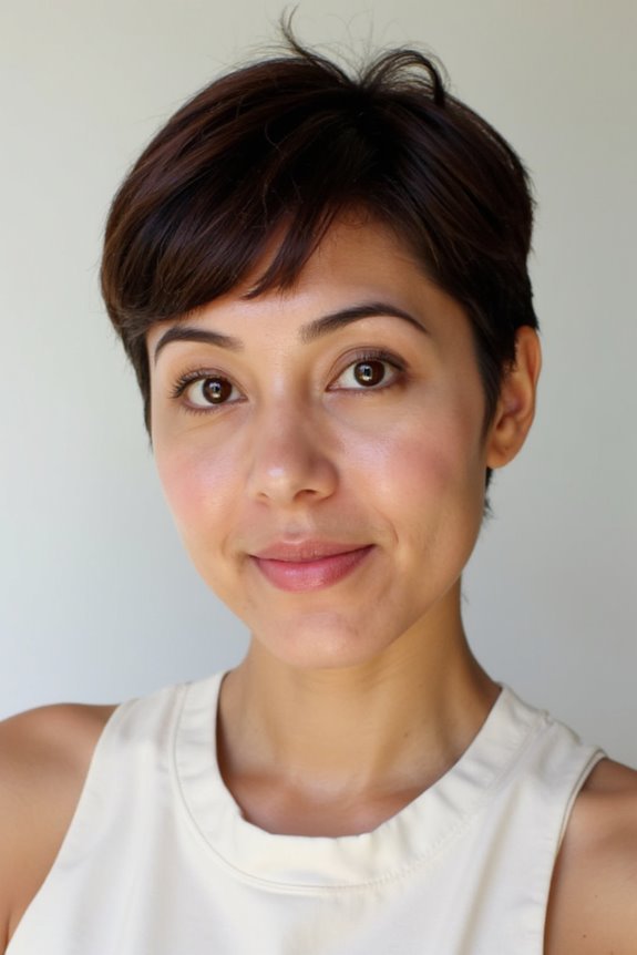 34+ Low-Maintenance Pixie Cuts That Are Still Super Cute in 2025 73 blunt bangs pixie hairstyle inspiration