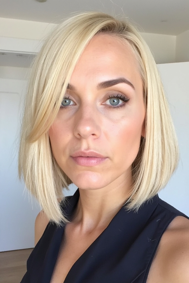 50+ Trendiest Short Blonde Bob Ideas Right Now 2025 2 blunt blonde bob hairstyle
