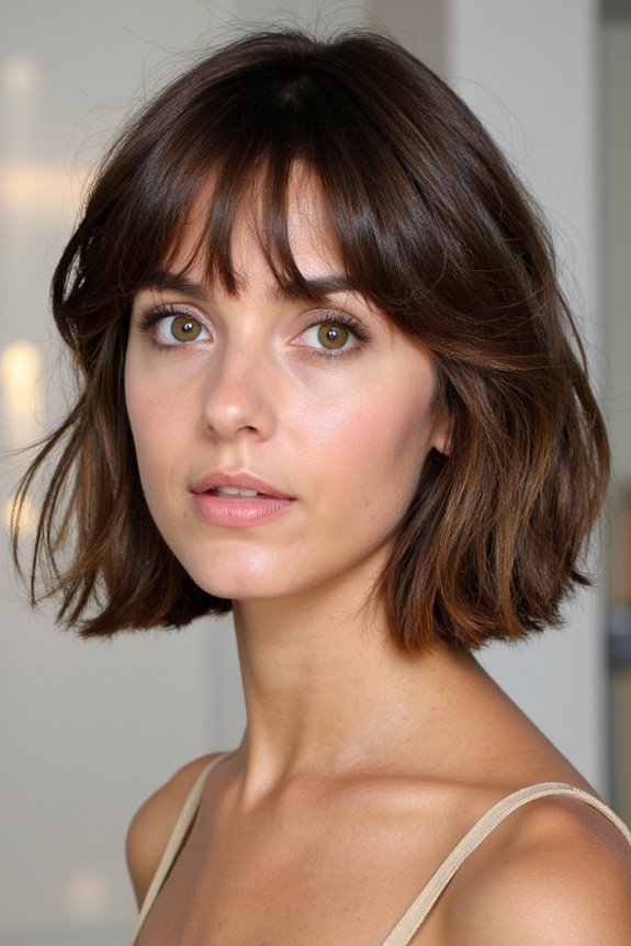 26+ Cutest Short Haircuts for Thick, Wavy Hair to Style More Easily in 2025 59 blunt bob with waves
