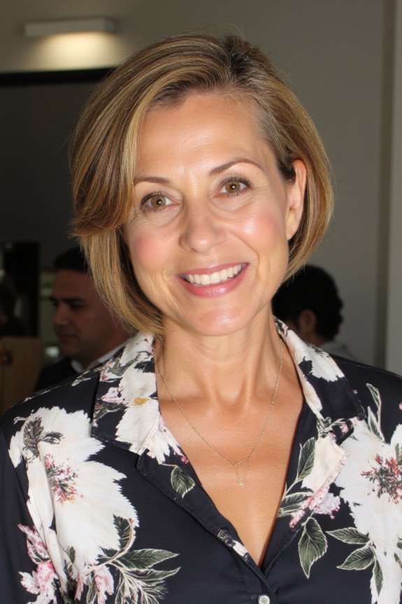 49+ Best Short Hairstyles for Women Over 50 With Fine Hair in 2025 20 blunt cut with subtle layers