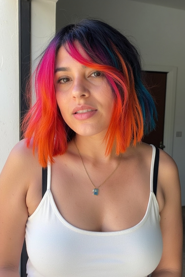 36+ Short Asymmetrical Bob Hairstyles Trending in 2025 99 bold asymmetrical bob color block