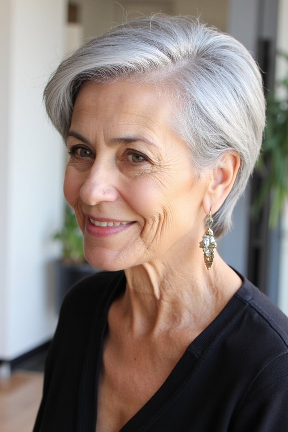 28+ Stylish Wedge Haircuts for Women Over 60 in 2025 23 bold asymmetrical wedge hairstyle