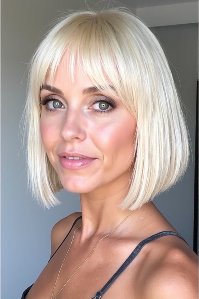 50+ Trendiest Short Blonde Bob Ideas Right Now 2025 80 bold blonde bob bangs