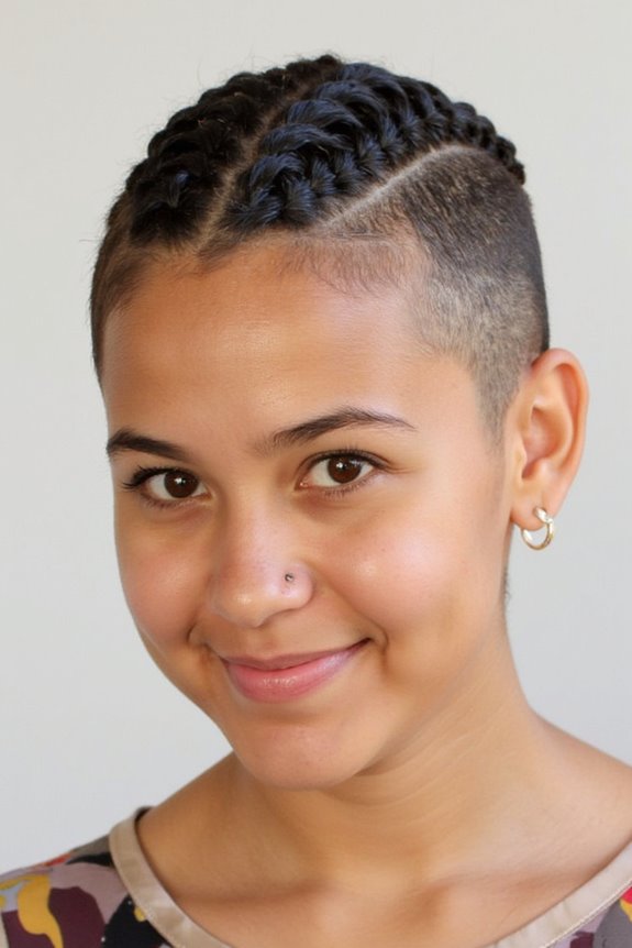 34+ Cutest Braids for Short Hair in 2025 32 bold braided mohawk style