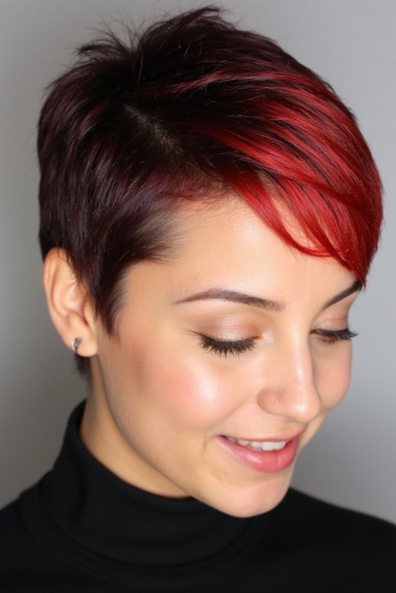 Top 40+ Short, Ombre Hair Color Ideas Trending Now in 2025 39 bold burgundy red ombre