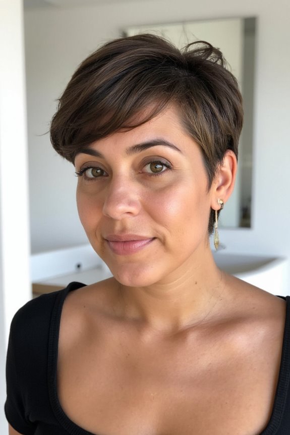 15+ Chic Pixie Cuts That Complement Chubby Faces for 2025 18 bold choppy layered pixie