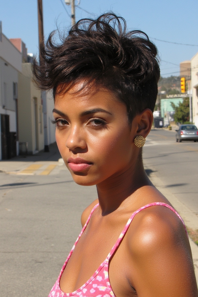 21+ Short Choppy Haircuts Women in Their 70s Can Pull-Off 2025 49 bold choppy undercut style