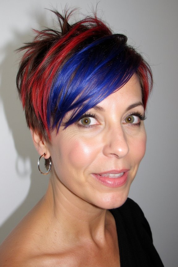 15+ Stylish Pixie Shag Haircuts for Women Over 40 to Try in 2025 35 bold colorful edgy pixie