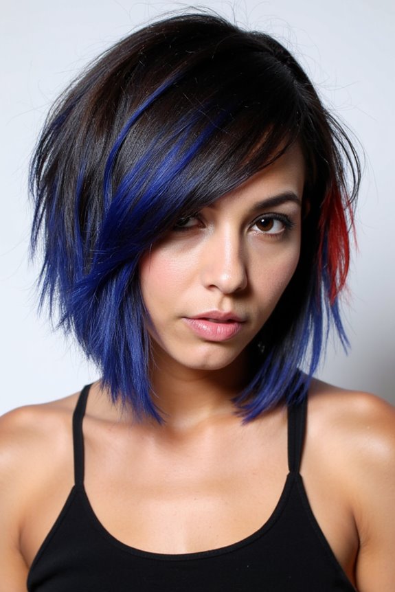 25+ "Shattered Bob" Haircuts to Totally Get in 2025 52 bold colorful shattered bob
