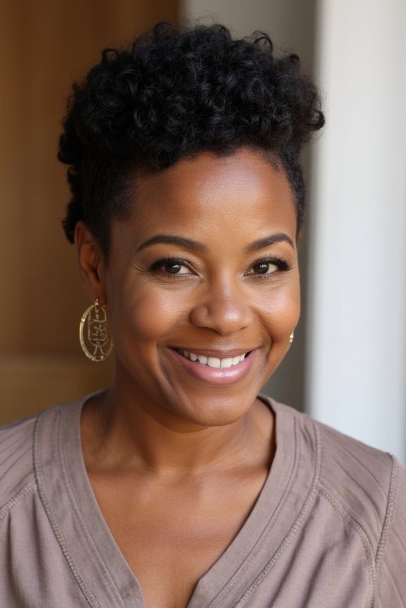 15+ Beautiful Short Natural Haircuts for Black Women Over 60 in 2025 46 bold curly mohawk fade