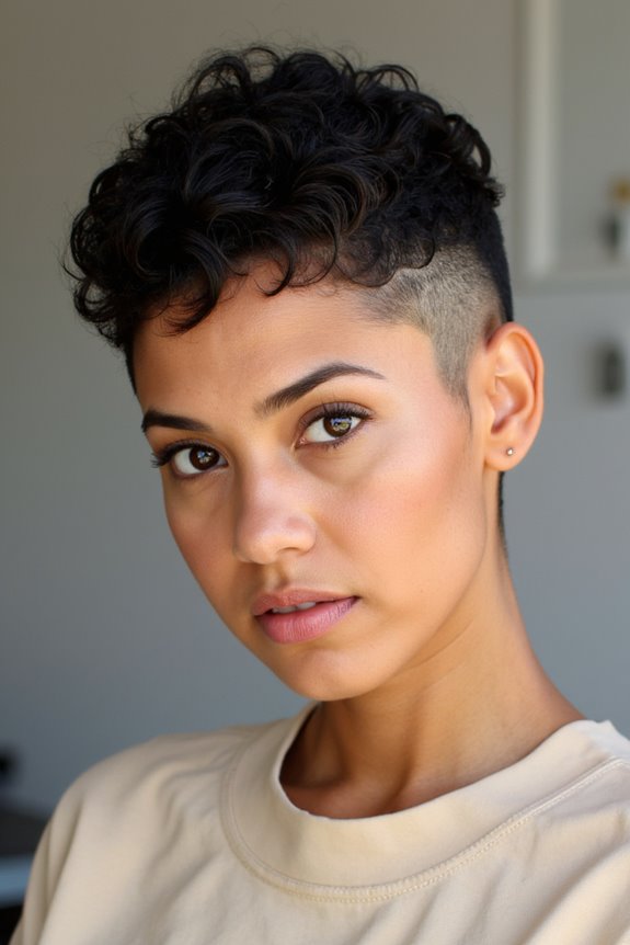 15+ Cutest Shaved Pixie Cuts for a Bold Look in 2025 8 bold curly pixie style