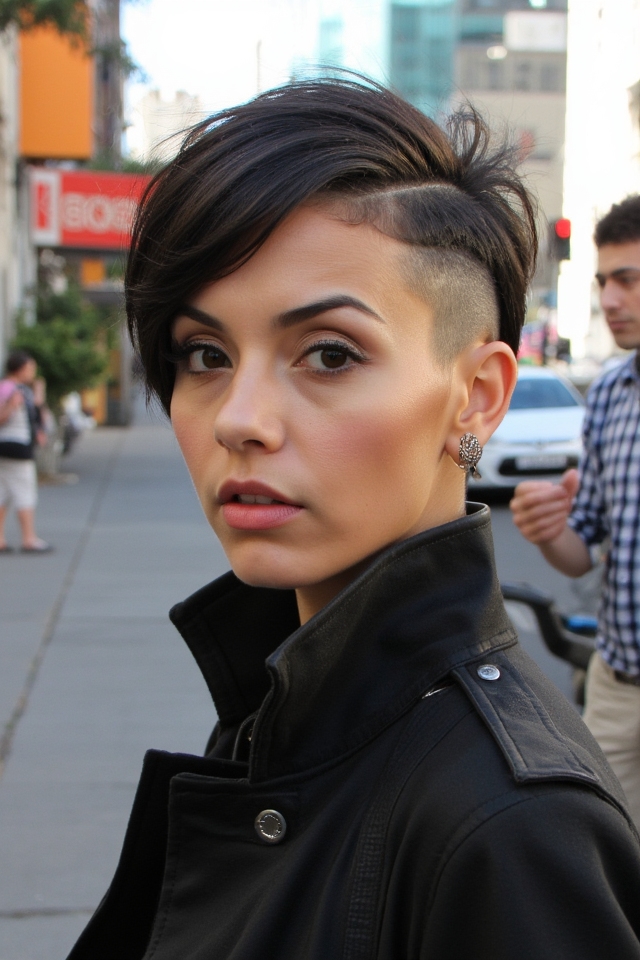 28+ Best Short Hair With Side Bangs Women Are Getting Right Now 2025 37 bold edgy hairstyle statement