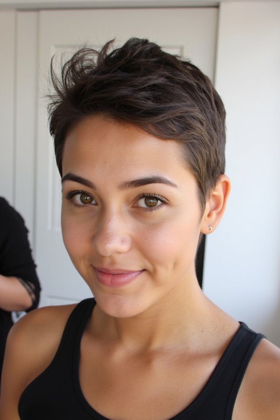 23+ Flattering Short Haircuts for Oval Faces in 2025 28 bold edgy sleek pixie