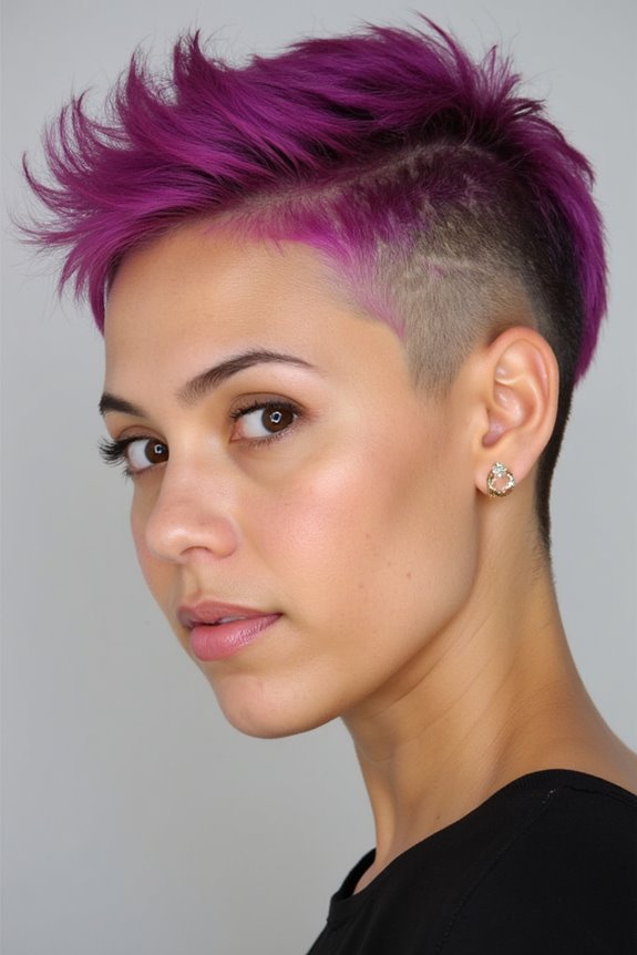36+ Cutest Ways to Get a Pixie Cut With Highlights for a Dimensional Crop in 2025 106 bold magenta pixie hairstyle