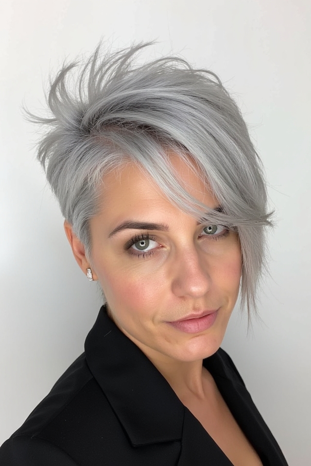 50+ Bixie Haircut Examples Trending Right Now 16 bold modern silver bixie