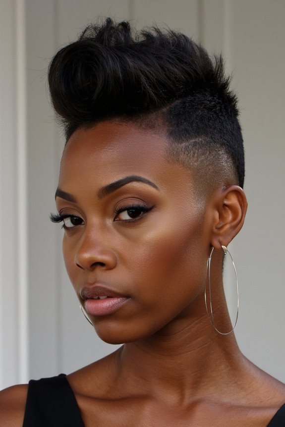 40+ Incredible Short Hairstyles for Black Women in 2025 38 bold mohawk fade style