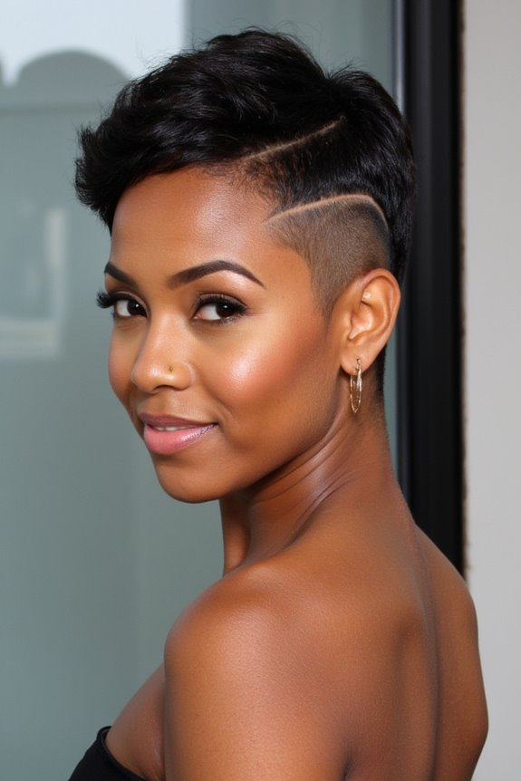 40+ Incredible Short Hairstyles for Black Women in 2025 92 bold patterned low cut