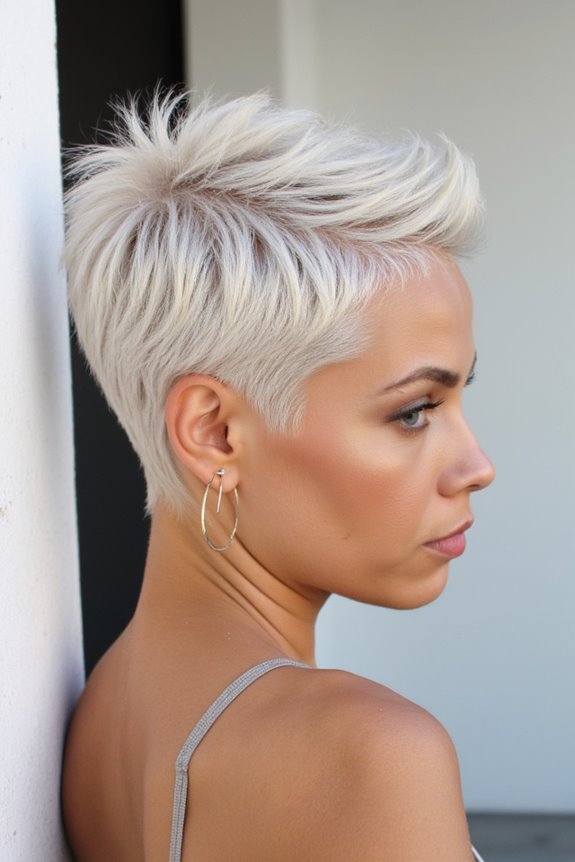 23+ Prettiest Platinum Pixie Cuts for Cooler Blonde Crop in 2025 39 bold platinum pixie undercut