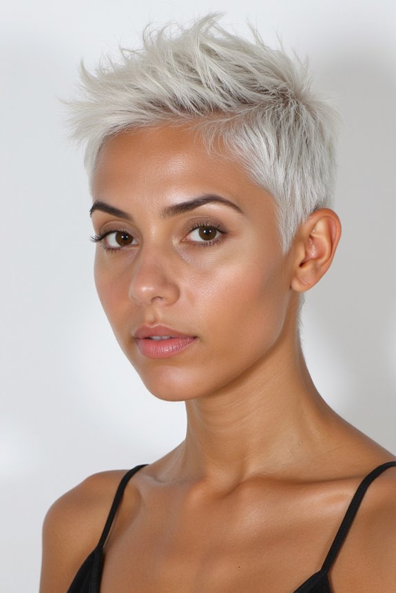 23+ Prettiest Platinum Pixie Cuts for Cooler Blonde Crop in 2025 20 bold platinum razor cut pixie