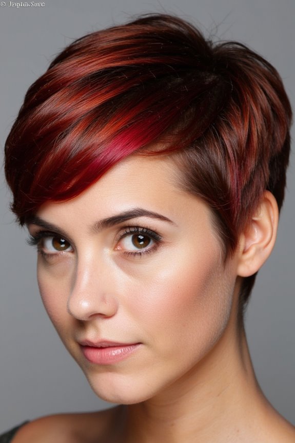 16+ Best Short Hair With Highlights in 2025 46 bold red layered pixie