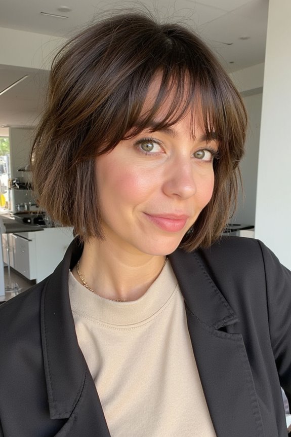These 34+ Short Shaggy Bob Haircuts Are The On-Trend Look Right Now in 2025 63 bold shaggy bob bangs
