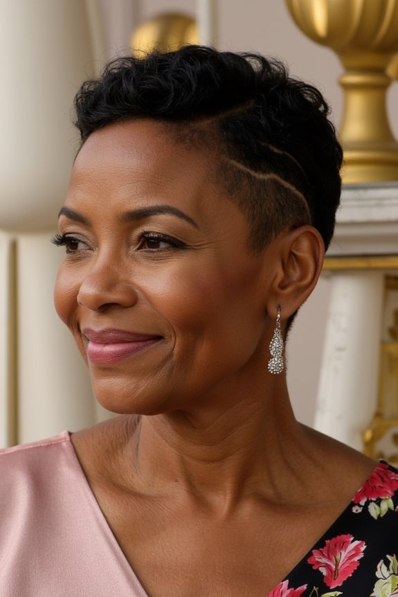 15+ Beautiful Short Natural Haircuts for Black Women Over 60 in 2025 42 bold shaved designs artistry