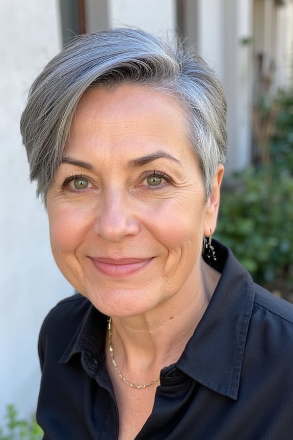 44+ Stylish & Fuss-Free Short Hairstyles for Women Over 50 in 2025 138 bold side shave haircut