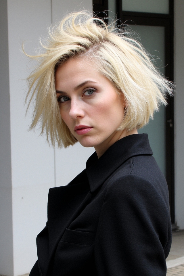 50+ Trendiest Short Blonde Bob Ideas Right Now 2025 105 bold spiky blonde bob
