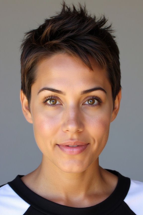 29+ Most Flattering Pixie Cuts for Oval Face Shapes in 2025 39 bold spiky pixie cut