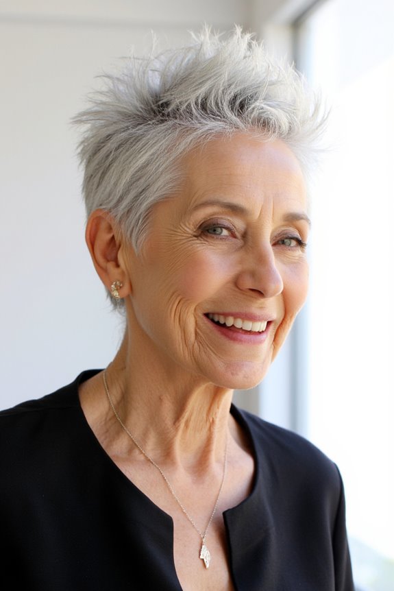 23+ Perfect Pixie Haircuts for Women Over 70 to Pull Off in 2025 50 bold spiky pixie hairstyle
